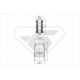 Set burduf protectie amortizor Hutchinson KP020, parte montare : Punte fata, Stanga/ Dreapta