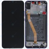 Huawei Nova 3 (PAR-LX1, PAR-LX9) Capac frontal al modulului de afișare + LCD + digitizer + baterie iris violet 02352DTK 02352BTW