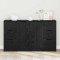 vidaXL Bufet 3 pcs Stejar negru 121 x 30 x 70 cm Lemn compozit