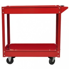 vidaXL Carucior pentru scule de atelier, 2 buc., 100 kg, 2 rafturi foto