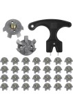 Set 30 Varfuri Golf Durabile cu Cheie, TPU+Metal, Stabilitate 6 Directii