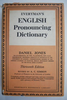 Everyman&amp;rsquo;s English Pronouncing Dictionary &amp;ndash; Daniel Jones foto