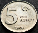 Cumpara ieftin Moneda 5 KURUS - TURCIA, anul 2006 *cod 2791 A = UNC, Europa