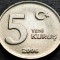 Moneda 5 KURUS - TURCIA, anul 2006 *cod 2791 B = UNC