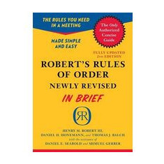 Robert's rules of order, newly revised, in brief