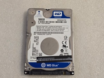 Hard Disk Laptop 500GB WD Blue WD5000LPVX, SATA-III, 5400RPM, Cache 8MB foto