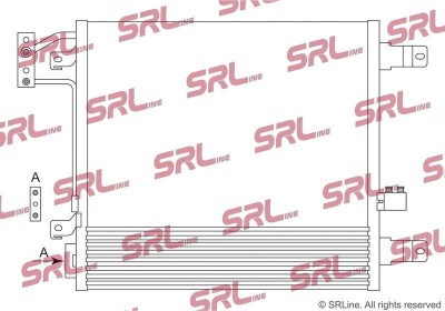 Condensator climatizare AC Jeep Wrangler 18, motor: 2.8 CRD, 3.8 V6, Condensator cu racitor ulei integrat in cutie viteze, 510x450x16, SRLine, miez foto