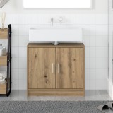 vidaXL Cabinet pentru chiuvetă stejar artizanal 63x29x55 cm lemn prelucrat