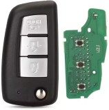 Cheie auto completa cu telecomanda Techstar compatibila cu Nissan Qashqai J11, Pulsar C13, Juke F15, X-Trail T32, Micra, 3 butoane, 433 MHz, 4A PCF795