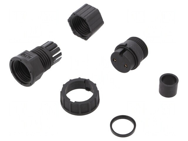 Conector Circular Mufă Dimensiune D Mamă 2 PIN Aurit 20A
