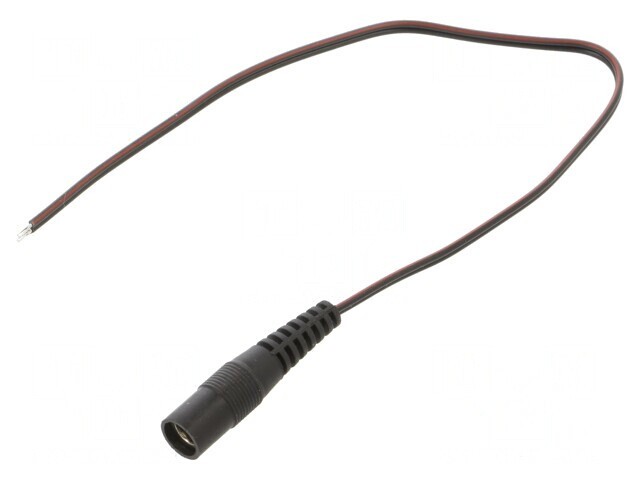 Cablu DC 5,5/2,1 Negru 0,25m