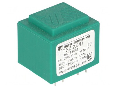 Transformator &amp;Icirc;ncapsulat 2,5VA 230V 18V 69,4mA foto