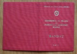 Carnet mandat Congresul XI al PCR, 1974, Groza Maria, fiica lui Petru Groza
