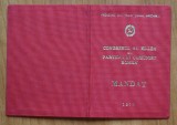 Carnet mandat Congresul XI al PCR , 1974 , Groza Maria , fiica lui Petru Groza