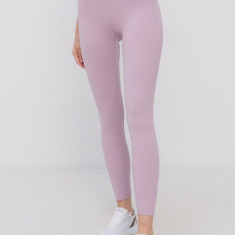 Under Armour leggins de antrenament Meridian 1369004 femei, culoarea roz, neted