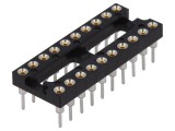 Soclu DIP20 2,54mm THT pentru Circuite Integrate, TE Connectivity