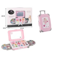 Set machiaj pentru copii, tip troller cu roti, 33 elemente, farduri, rujuri, oglinda, multicolor MultiMark GlobalProd foto
