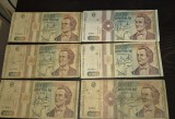Set 6 bancnote 1.000 lei Romania (1991)