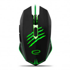 Mouse gaming Claw Esperanza, USB, Negru/Verde foto