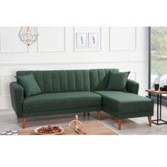 Coltar dreapta extensibil Aqua Verde inchis 225x85x150 cm