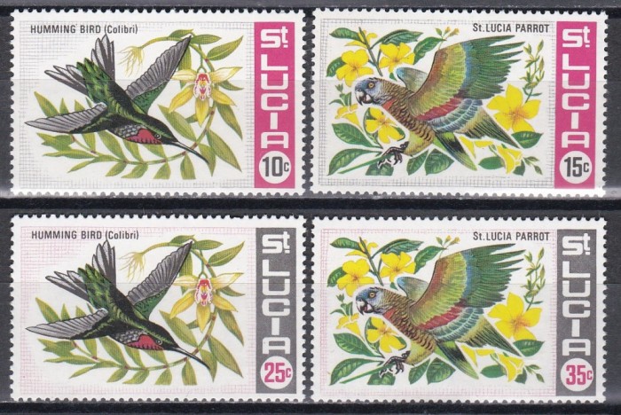 St. Lucia 1969 - Păsări, MNH