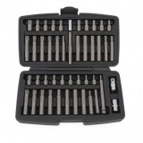 Trusă Biti Spline, Torx, HEX, 41 piese, suport de biti 1/2" si 3/8", cutie depozitare si transport