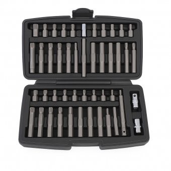 Trusă Biti Spline, Torx, HEX, 41 piese, suport de biti 1/2&quot; si 3/8&quot;, cutie depozitare si transport