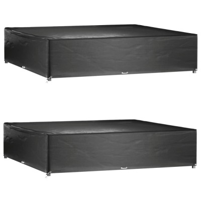 vidaXL Huse mobilier grădină, 2 buc, 16 ocheți, 240x240x55 cm, pătrat 3155355 foto