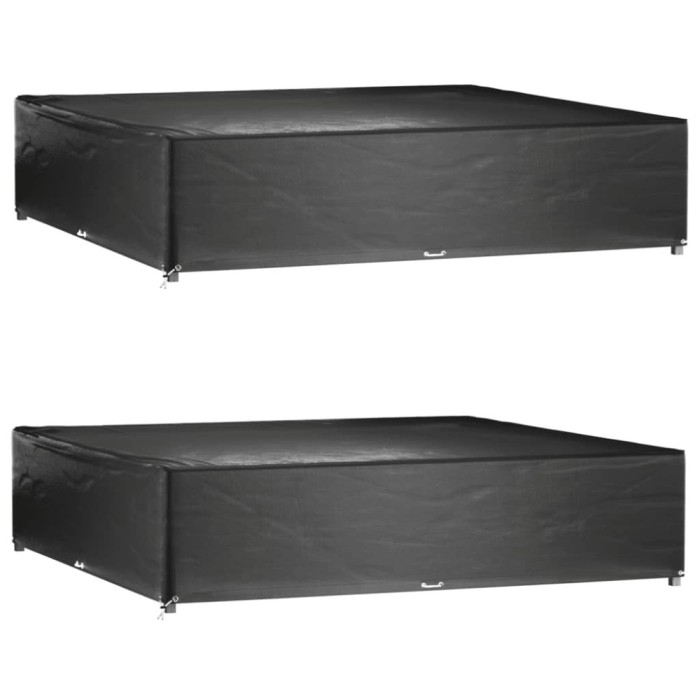 vidaXL Huse mobilier grădină, 2 buc, 16 ocheți, 240x240x55 cm, pătrat 3155355