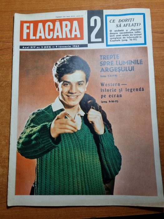 flacara 9 ianuarie 1965-santierul barajului vidraru