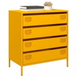 Gossi dulap, galben mustar, 68x39x73,5 cm, otel laminat la rece
