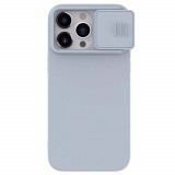 Husa pentru iPhone 15 Pro - Nillkin CamShield Silky MagSafe Silicone - Star Grey