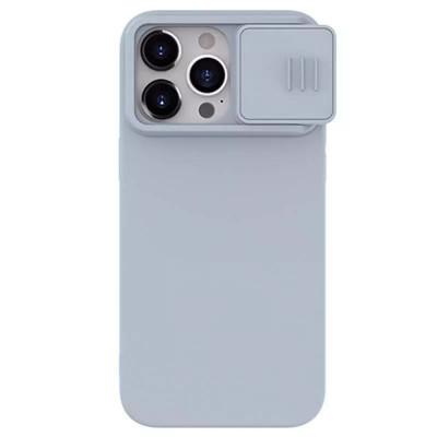 Husa pentru iPhone 15 Pro - Nillkin CamShield Silky MagSafe Silicone - Star Grey foto