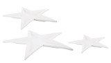Set 3 platouri portelan alb 18.6x18.2x1.5 cm; 25.2x24x2 cm; 31.7x30.2x2.2 cm
