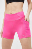 Cumpara ieftin Puma pantaloni scurți de alergare Favorite culoarea roz, uni, high waist 523177