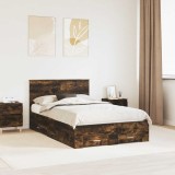 Cumpara ieftin Cadru de pat Stejar fumuriu 120 x 200 cm Lemn prelucrat