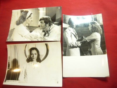 3 Fotografii din Filmul -Drum in Penumbra - Cornel Coman si M.Pogonat , 12x16cm foto