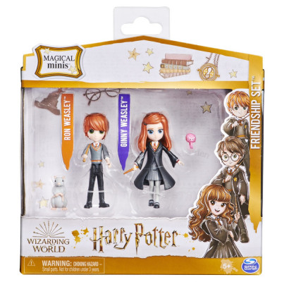 HARRY POTTER WIZARDING WORLD MAGICAL MINIS SET 2 FIGURINE RON SI GINNY WEASLEY foto