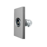 Priza TV modulara 1M Luxion, gri, compatibila cu rame din sticla