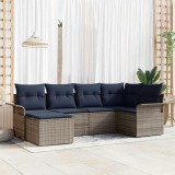 vidaXL Set de canapele pentru grădină 6 pcs Gri poliratan 3354104