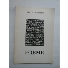 MIRCEA CIOBANU - POEME - (dedicatia autorului)