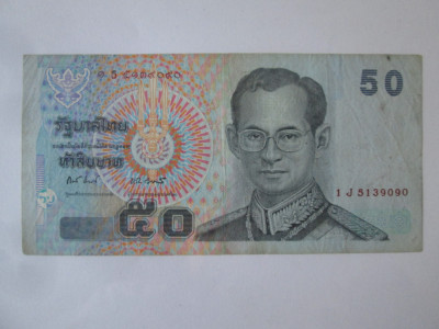 Thailanda 50 Baht 2004 semnatura 81,bancnota din imagini foto