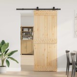 vidaXL Ușă glisantă NARVIK Natural și Negru 80 x 210 cm (152,5 cm) 3445264