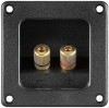Terminal Difuzor 2 Poli Panou Goobay 11698, Conector Audio Mono, Montaj Incastrat, Rosu/Negru, Max 6mm Cablu/Mufa Banana 4mm