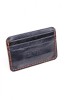 Portcard minimalist din piele naturala, lucrat si cusut manual, Nyx, Handmade, Bleumarin, Produs in Romania, Elyk Creation