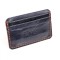 Portcard minimalist din piele naturala, lucrat si cusut manual, Nyx, Handmade, Bleumarin, Produs in Romania