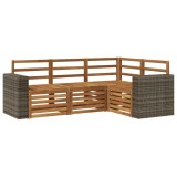 vidaXL Seturi de canapele 4 pcs Lemn Solid de Acacia 3384305