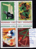 2005 Artisti Romani Contemporani Block de 4 Tip 2, LP1705, MNH, Arta, Nestampilat