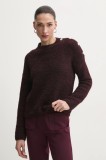 Morgan pulover din amestec de l&acirc;nă MBULLE femei, culoarea bordo, MBULLE