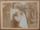 Familie cu copil// fotografie pe carton, inceput sec XX, Romania 1900 - 1950, Portrete